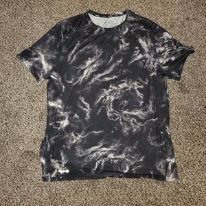 Russell black and white marbled dri power tee